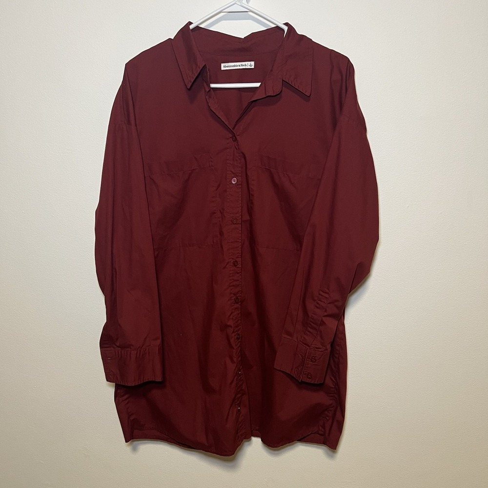 Abercrombie &‎ Fitch Shirt Men Size Large Button Up Pockets Long Sleeve Preppy